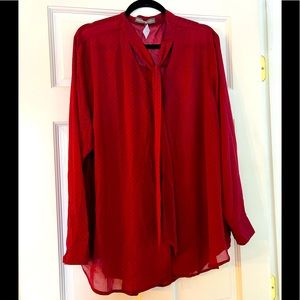 NWT Polka Dot Mens Style Blouse with adorable details